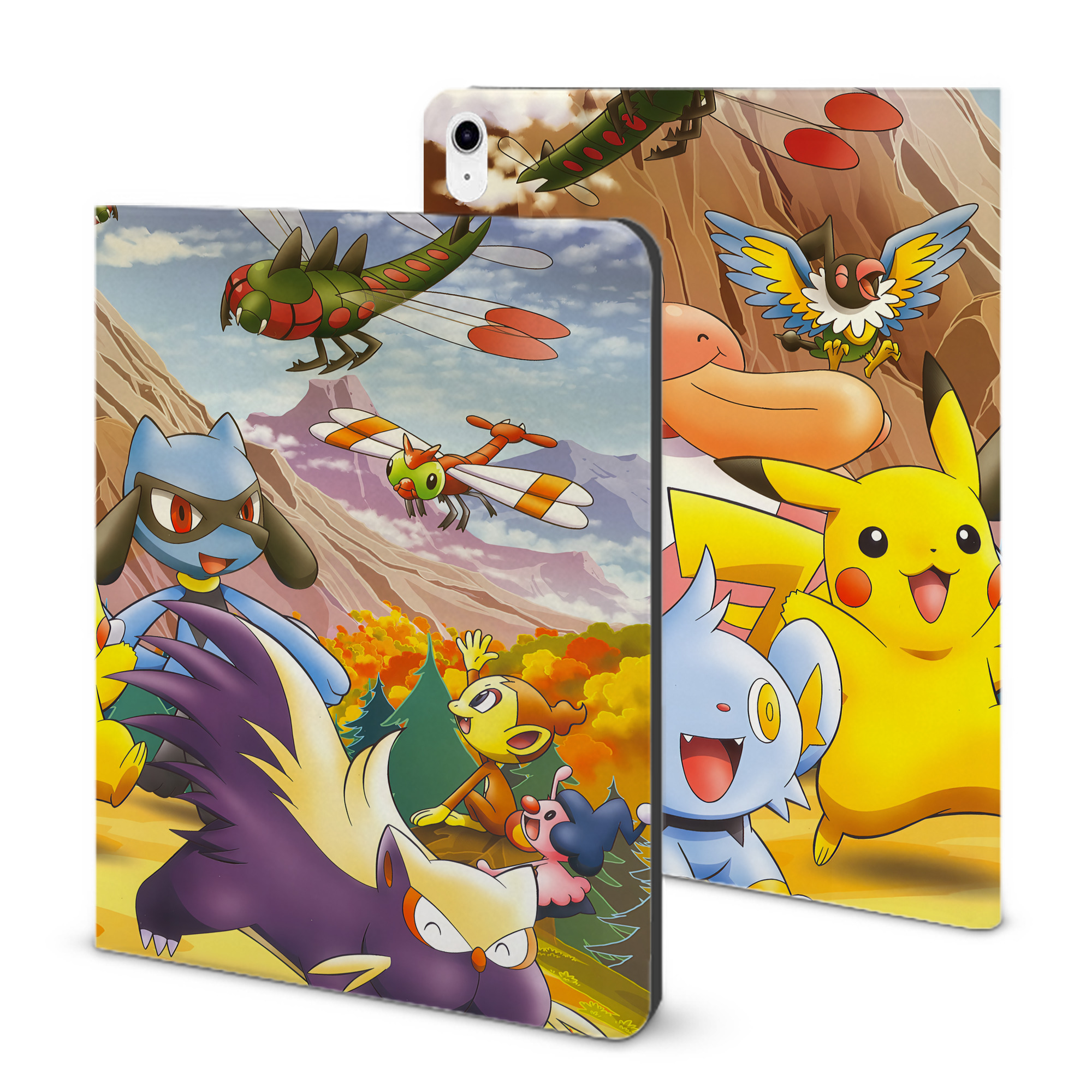 （画像用） ポケットモンスター Pokémon IPad ケース ブック型 PUレザー TPU 耐衝撃 軽量 薄型 ペン収納なし 全面保護 IPad 各モデル対応